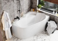 Акриловая ванна Vagnerplast Selena R 145x100 см, угловая, правая, встраиваемая, белая, асимметричная, с каркасом