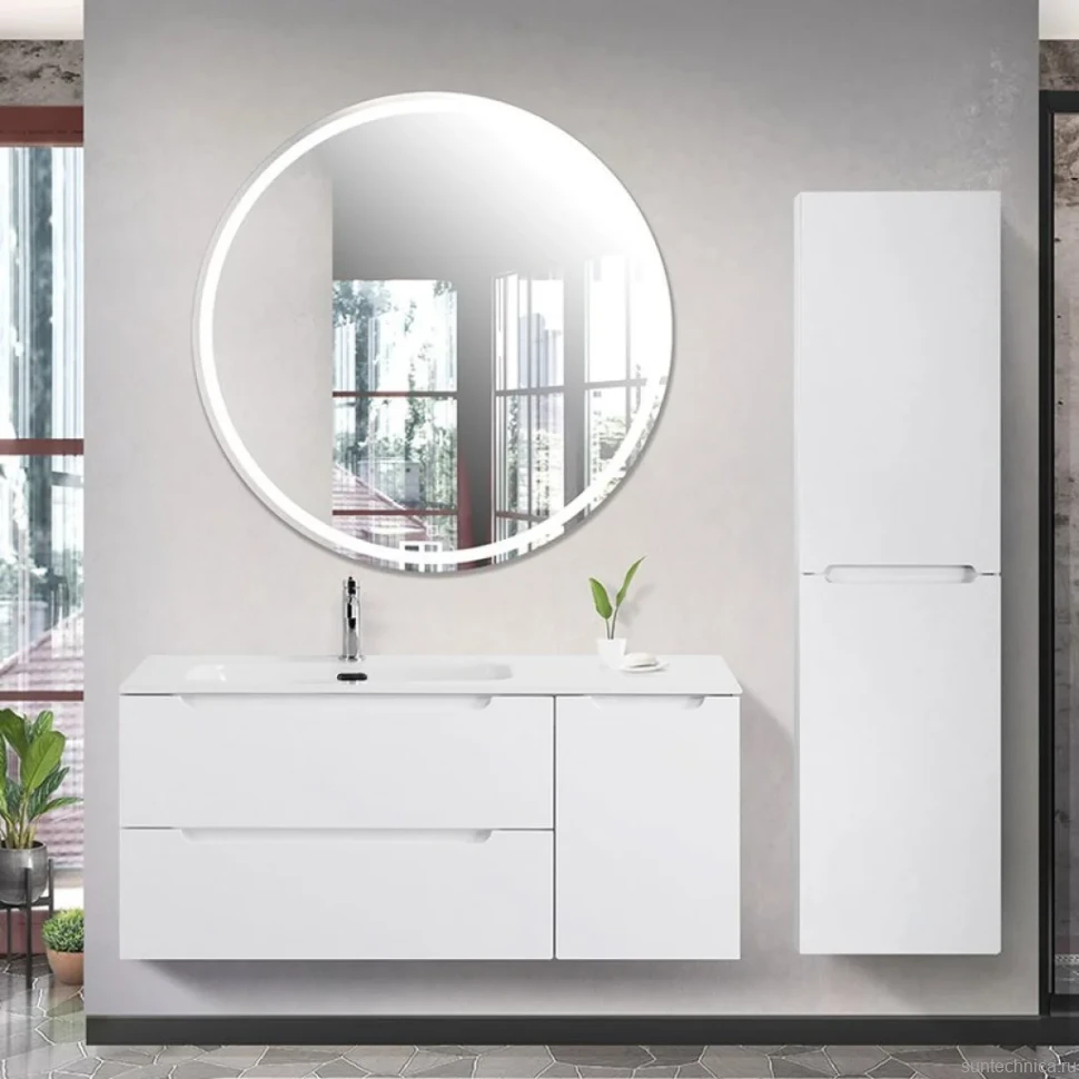 Мебель для ванной комнаты BelBagno Etna 120 L 2 ящика, дверца, bianco lucido