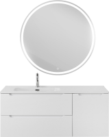 Мебель для ванной комнаты BelBagno Etna 120 L 2 ящика, дверца, bianco lucido