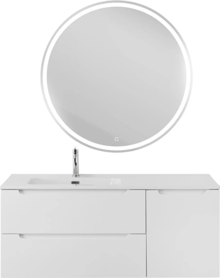 Мебель для ванной комнаты BelBagno Etna 120 L 2 ящика, дверца, bianco lucido