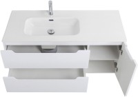 Мебель для ванной комнаты BelBagno Etna 120 L 2 ящика, дверца, bianco lucido