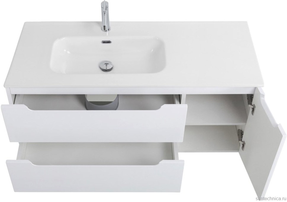 Мебель для ванной комнаты BelBagno Etna 120 L 2 ящика, дверца, bianco lucido