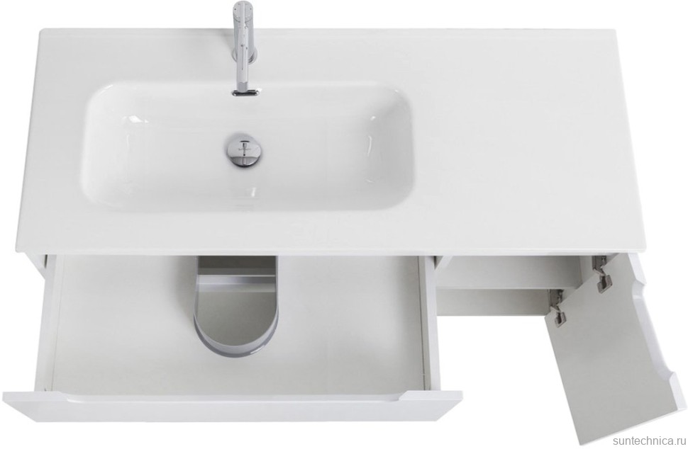 Мебель для ванной комнаты BelBagno Etna 120 L 2 ящика, дверца, bianco lucido