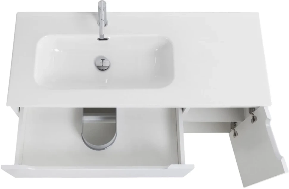 Мебель для ванной комнаты BelBagno Etna 120 L 2 ящика, дверца, bianco lucido