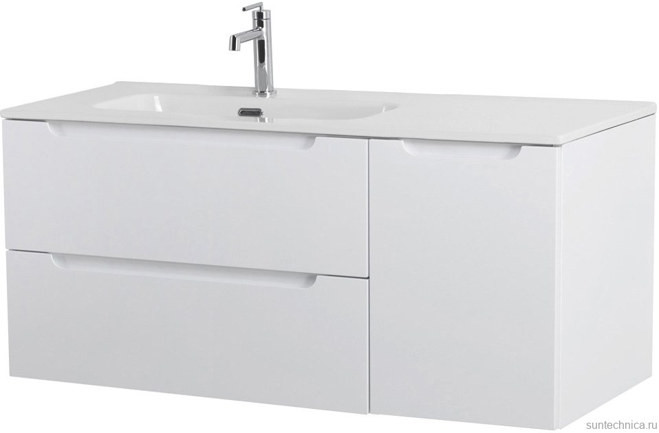 Мебель для ванной комнаты BelBagno Etna 120 L 2 ящика, дверца, bianco lucido