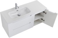 Мебель для ванной комнаты BelBagno Etna 120 L 2 ящика, дверца, bianco lucido