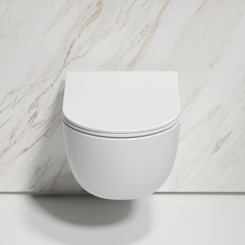 Комплект Унитаз подвесной Ceramicanova Modena Rimless CN6063 белый + Инсталляция EWRIKA ProLT 0026-2020 + Кнопка 0041 хром