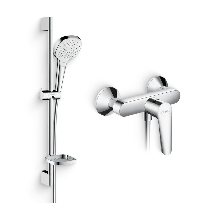 Душевой комплект Смеситель для душа Hansgrohe Logis E 71602000 + Гарнитур Croma Select  E 26586400