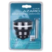 Донный клапан для раковины AZARIO 00085931 универсальный, черный Донный клапан для раковины AZARIO 00085931 универсальный, черный
