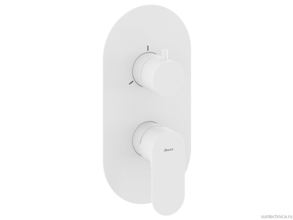 Встраиваемый смеситель для душа и ванны Ravak Eleganta EL 068.10WV.O3 белый вельвет