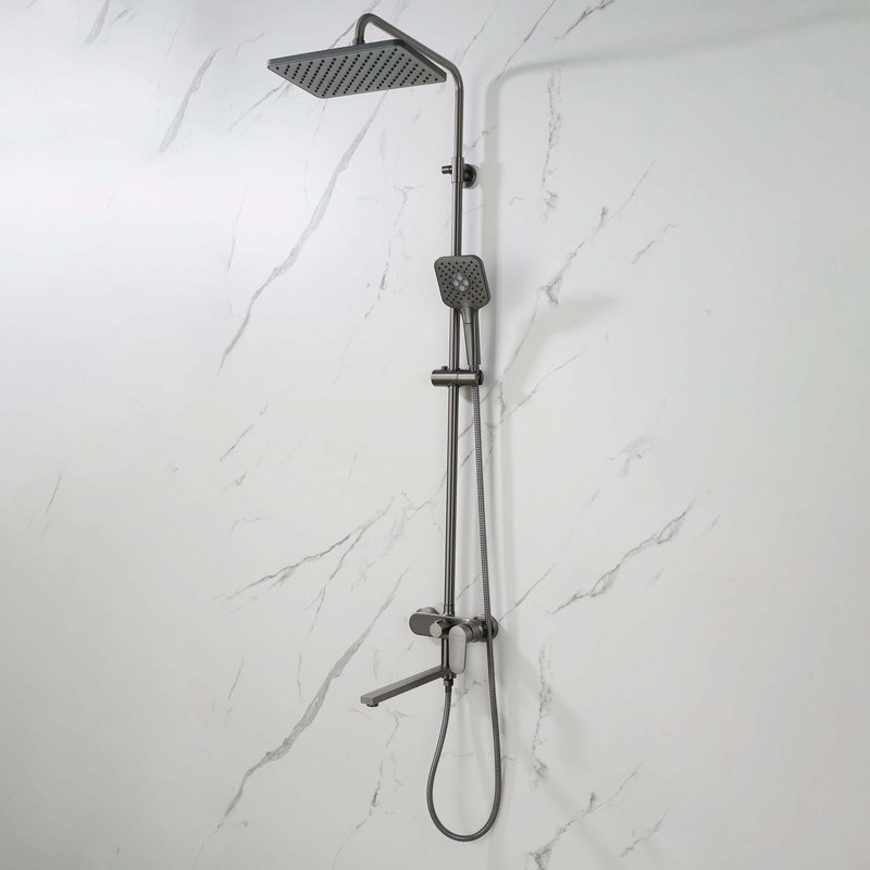 Душевая стойка AQUATEK Ника AQ2840BGM оружейная сталь