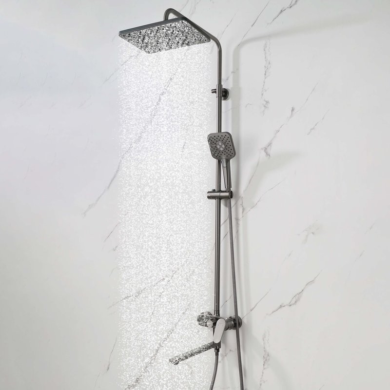 Душевая стойка AQUATEK Ника AQ2840BGM оружейная сталь