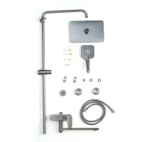 Душевая стойка AQUATEK Ника AQ2840BGM оружейная сталь Душевая стойка AQUATEK Ника AQ2840BGM оружейная сталь