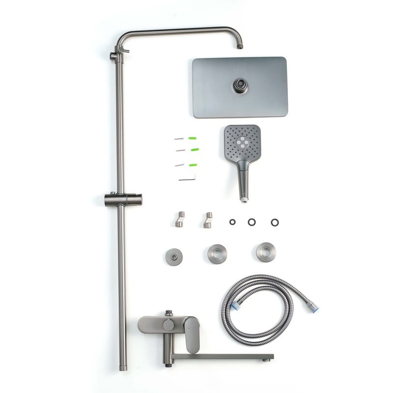 Душевая стойка AQUATEK Ника AQ2840BGM оружейная сталь