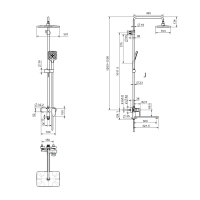 Душевая стойка AQUATEK Ника AQ2840BGM оружейная сталь Душевая стойка AQUATEK Ника AQ2840BGM оружейная сталь