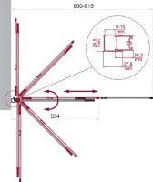 Шторка на ванну BelBagno Luce VF-11-90/145-C-NERO профиль матовый черный, стекло прозрачное