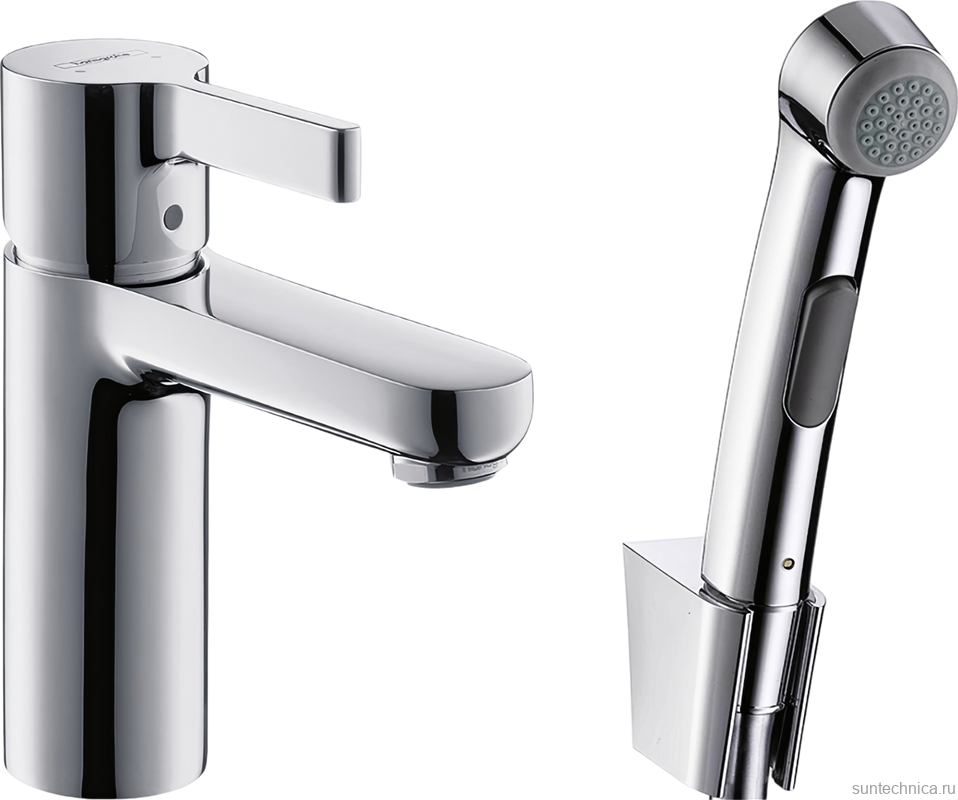 Смеситель для раковины Hansgrohe Metris S 31160000 с гигиеническим душем