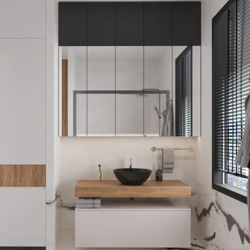 Мебель для ванной комнаты VitrA Ольборг 60: столешница 120, без отверстий, дуб французский + 2 тумбы 60