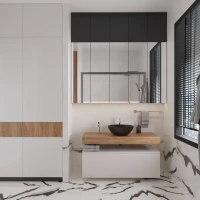 Мебель для ванной комнаты VitrA Ольборг 60: столешница 120, без отверстий, дуб французский + 2 тумбы 60