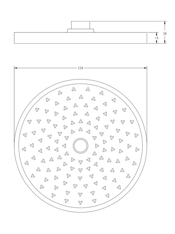 Верхний душ Haiba HB007 хром