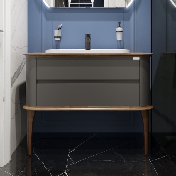 Тумба с раковиной STWORKI Pier 100 anthracite