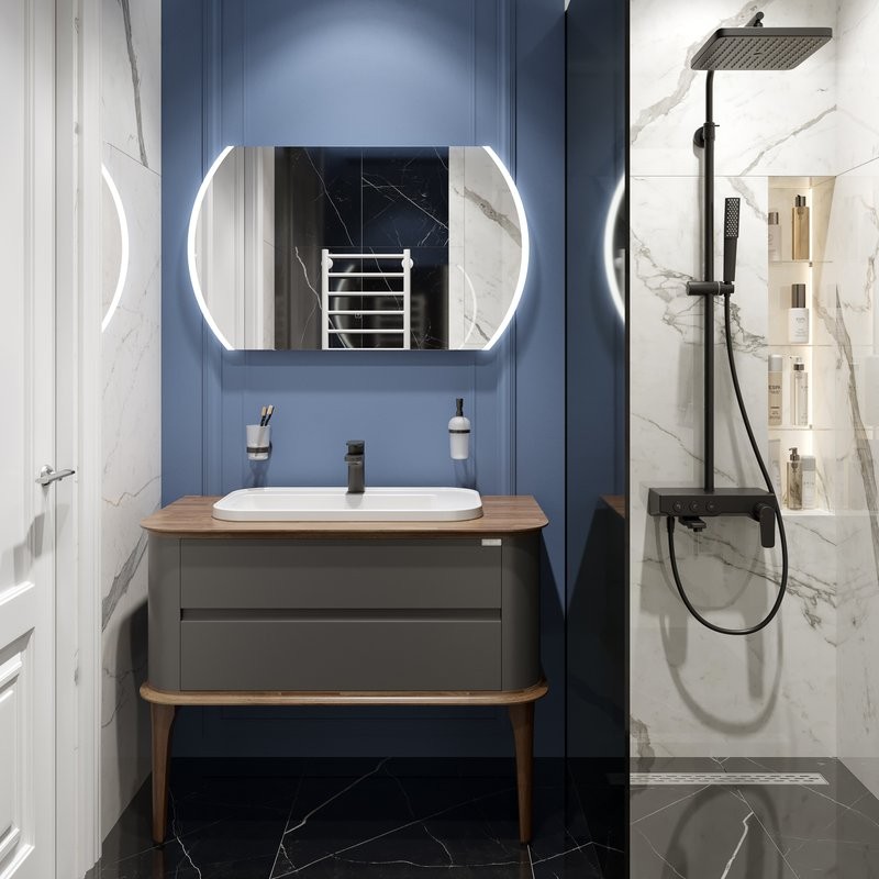 Тумба с раковиной STWORKI Pier 100 anthracite