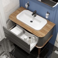 Тумба с раковиной STWORKI Pier 100 anthracite