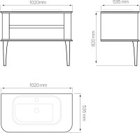 Тумба с раковиной STWORKI Pier 100 anthracite