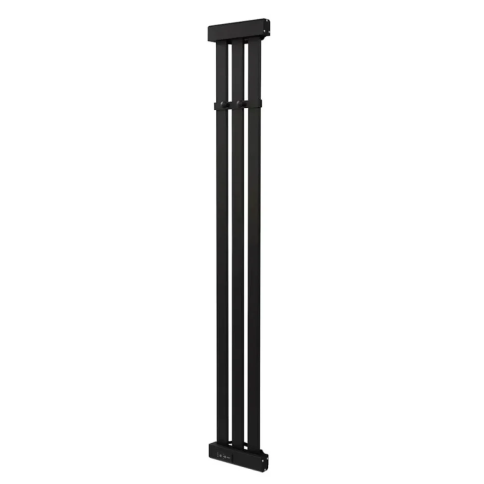 Полотенцесушитель электрический Тругор Вектор Пэк сп Al 120х18 120x20 см, черный, I-образный, алюминиевый