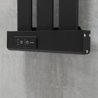 Полотенцесушитель электрический Тругор Вектор Пэк сп Al 120х18 120x20 см, черный, I-образный, алюминиевый