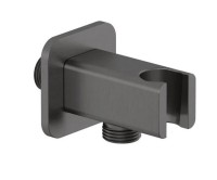 Шланговое подключение Kludi A-QA 65568N2-00 с держателем, оружейная сталь