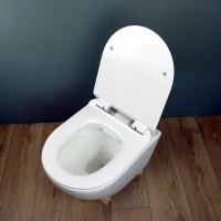 Комплект Унитаз подвесной Teymi Lina Pro T40106 с микрофлитом, безободковый, белый + Инсталляция TECE Now 9400412 4 в 1 с кнопкой смыва
