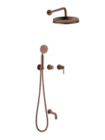 Душевой комплект Boheme Eterna 174-2-CB С ВНУТРЕННЕЙ ЧАСТЬЮ, copper brushed
