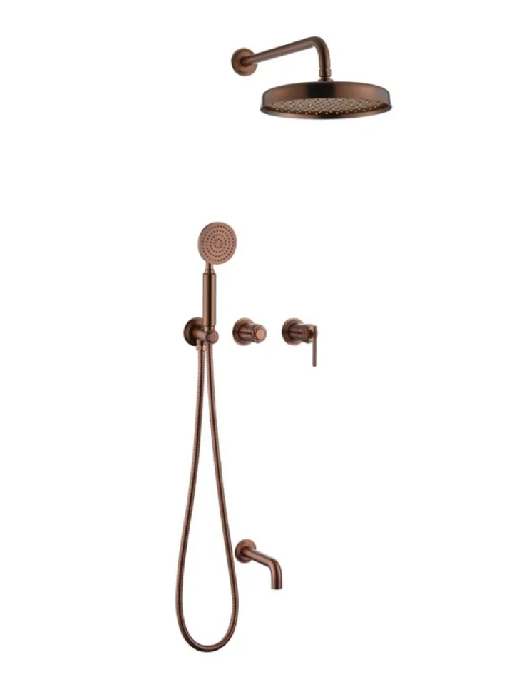 Душевой комплект Boheme Eterna 174-2-CB С ВНУТРЕННЕЙ ЧАСТЬЮ, copper brushed