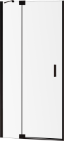 Душевая дверь в нишу RGW Hotel HO-014-B 900х2000 профиль черный, стекло прозрачное