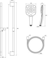 Душевой гарнитур Ravak 921.00 хром Душевой гарнитур Ravak 921.00 хром