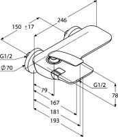 Смеситель для ванны с душем Kludi Balance 524459175