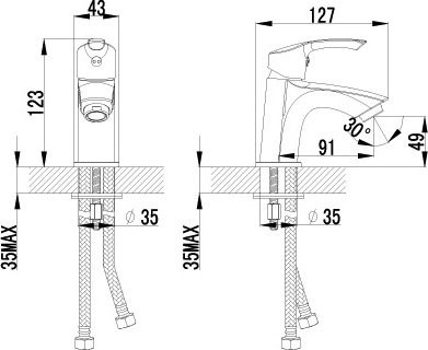 Комплект для ванной Lemark Strike LM1102C + LM1106C