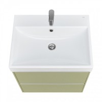 Тумба с раковиной Roca Ona Olive 60 оливковая матовая, раковина ZRU9307561