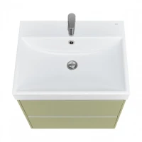 Тумба с раковиной Roca Ona Olive 60 оливковая матовая, раковина ZRU9307561