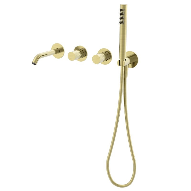 Встраиваемый смеситель для душа и ванны Vincea Аура VBTW-6AU1BG С ВНУТРЕННЕЙ ЧАСТЬЮ, брашированное золото