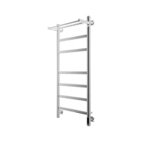 Полотенцесушитель электрический Grota Tela 530х1200 NP EL 120x55 см, подключение справа, слева, скрытое подключение справа, глянцевый хром, лесенка, с полкой