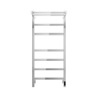 Полотенцесушитель электрический Grota Tela 530х1200 NP EL 120x55 см, подключение справа, слева, скрытое подключение справа, глянцевый хром, лесенка, с полкой