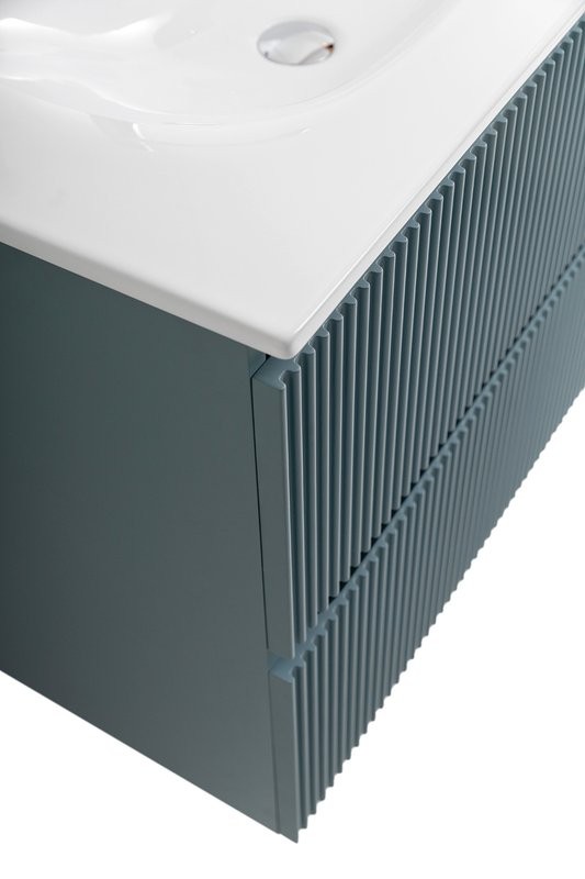 Тумба с раковиной BelBagno Uno 90 подвесная, 2 ящика, матовая голубая