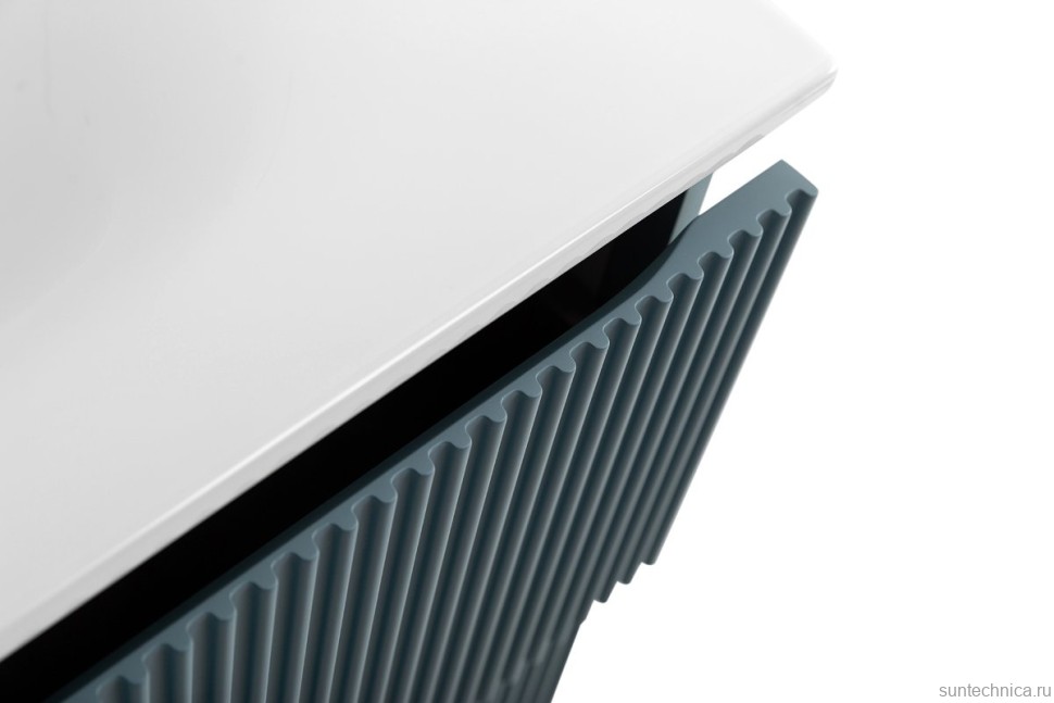 Тумба с раковиной BelBagno Uno 90 подвесная, 2 ящика, матовая голубая