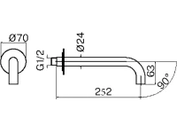 Излив Plumberia Selection Ixo SPT0260NO для ванны, матовый черный