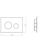Кнопка смыва для унитаза Splendy Stable Rest SR302TMAB пластик, цвет оружейный металл брашированный