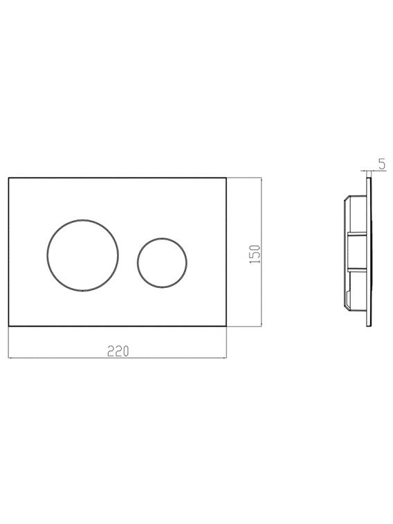 Кнопка смыва для унитаза Splendy Stable Rest SR302TMAB пластик, цвет оружейный металл брашированный