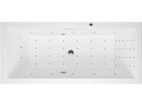 Акриловая ванна Excellent Heaven Slim Nano 180x80 см, встраиваемая, с гидромассажем, белая, с каркасом, со сливом-переливом