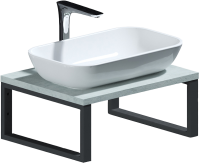 Столешница с раковиной 1MarKa Grunge Loft 60 бетон светлый